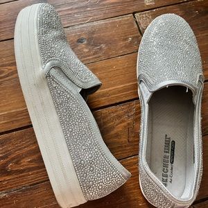 Sketchers silver sparkly shoes!